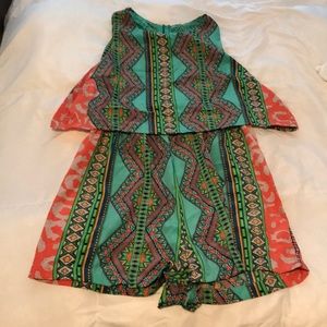 Tribal patterned romper